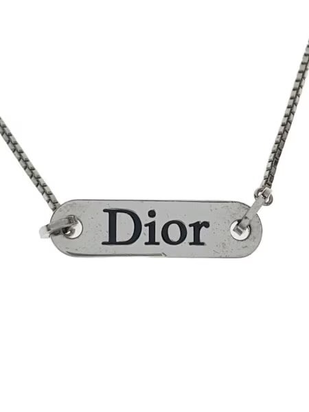 Dior Plate Logo Necklace "Silver"