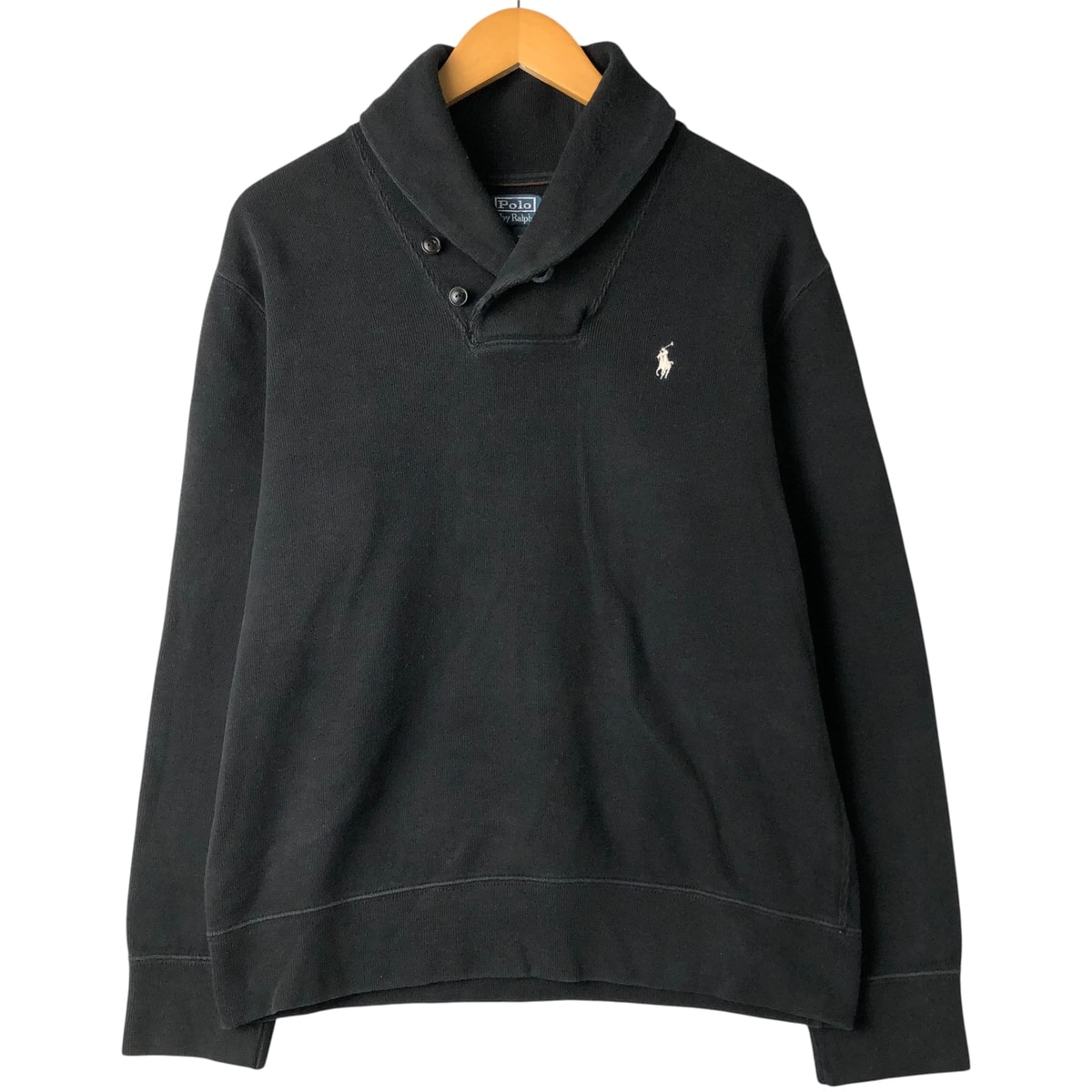 古着 ラルフローレン Ralph Lauren POLO by Ralph Lauren ショールカラー ワンポイントロゴスウェットシャツ トレーナー メンズL相当/eaa602783