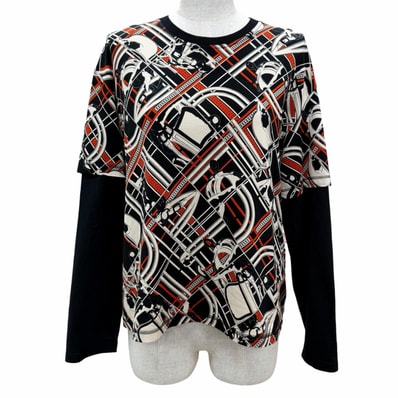 極美品 エルメス 長袖Tシャツ EN DESORDRE ET CHAINES