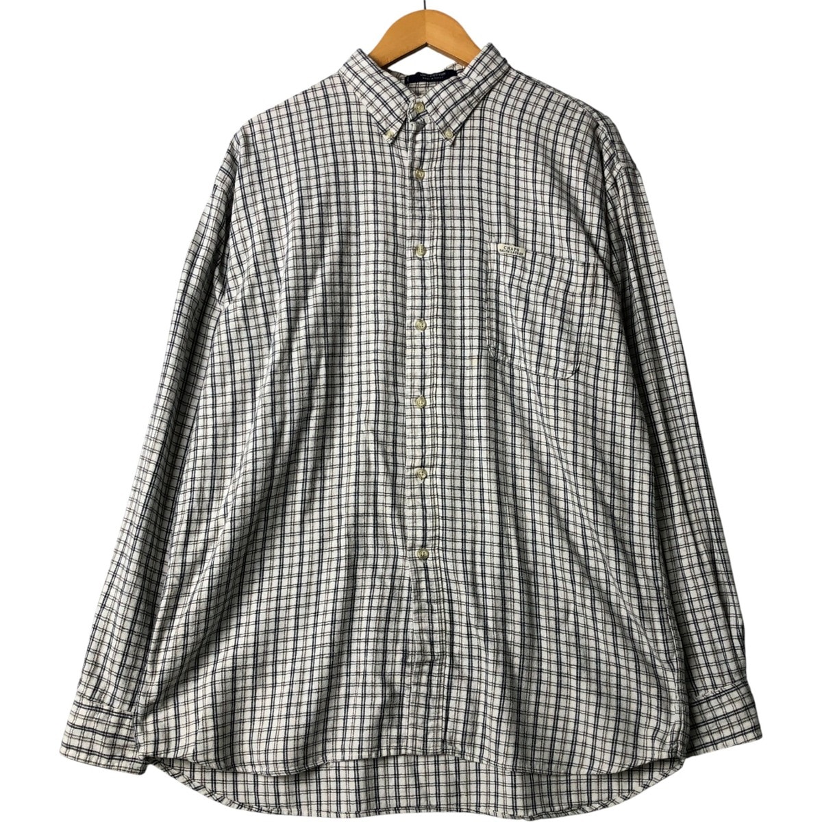 古着 ラルフローレン Ralph Lauren CHAPS チャップス 長袖 ボタンダウン ライトネルチェックシャツ メンズL相当/eaa587102