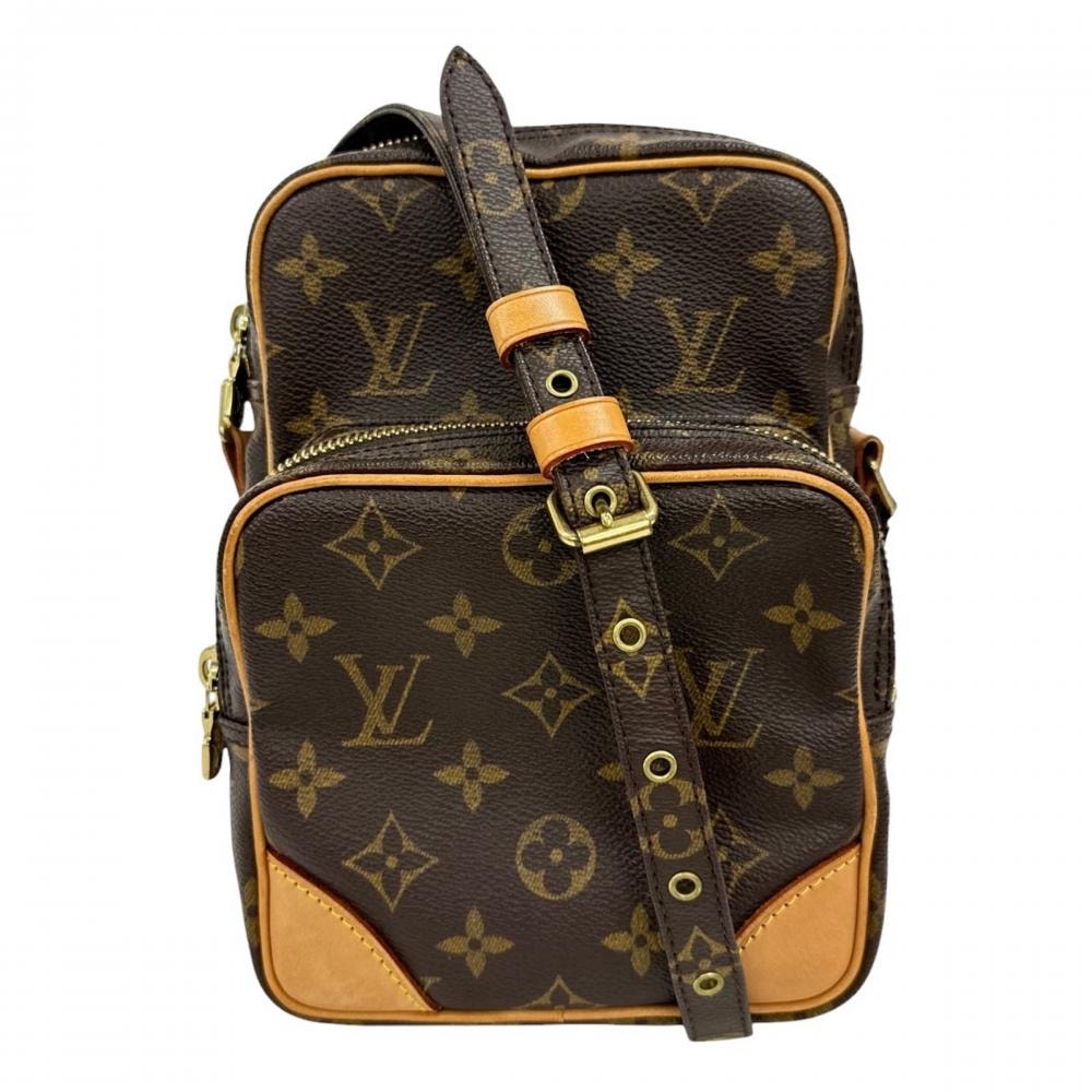 LOUIS VUITTON ルイヴィトン ショルダーバッグ アマゾン 斜め掛け M45236 モノグラムキャンバス    ブラウン 茶 ゴールド金具 レディース【中古品】