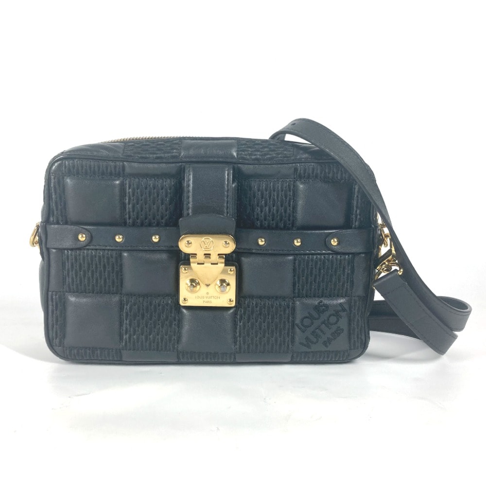 ルイヴィトン LOUIS VUITTON ポシェット トロカ M59046 ダミエ カバン 斜め掛け ポシェット クラッチバッグ 3WAYバッグ チェーンバッグ ショルダーバッグ レザー ノワール ブラック