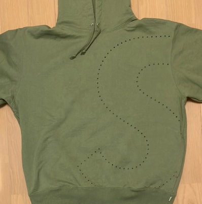 Supreme Laser Cut S Logo Hooded Sweatshirt "Olive"