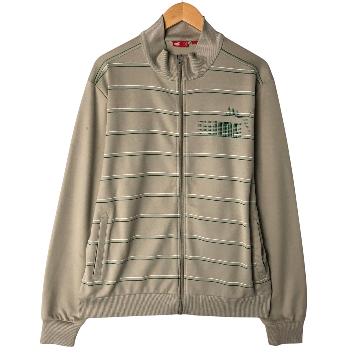 古着 プーマ PUMA ボーダー柄 ジャージ トラックジャケット メンズL相当/eaa553063