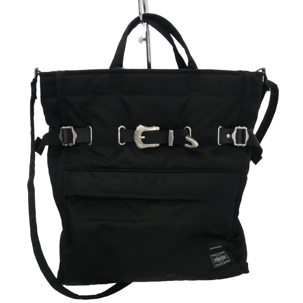 TOGA トーガ PORTER ポーター 386-19851 x PORTER SHOULDER TOTE BAG ポーター ショルダー トートバッグ ブラック系【中古】