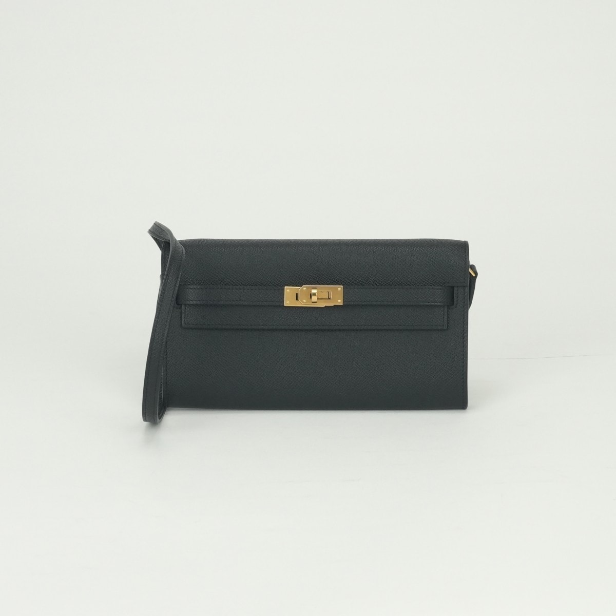 エルメス HERMES ケリーウォレットトゥーゴー ケリーウォレット トゥーゴー 財布 長財布 ロングウォレット エプソン ノワール Noir ブラック Black 黒 ゴールド ヴォーエプソン