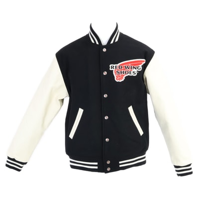 ヒューマンメイド x RED WING レッドウィング【新品同様】XX30JK001 VARSITY JACKET アームレザー切替スタジャン M