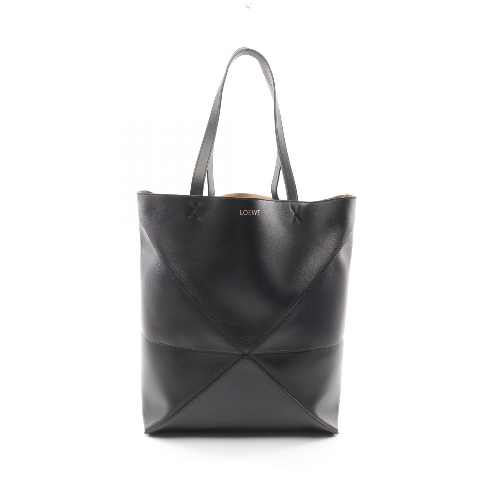 ロエベ LOEWE パズル フォールド ラージ トートバッグ バッグ レザー メンズ ブラック系 B933Q18X011100 【新品】