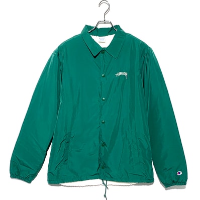 STUSSY CHAMPION BOA COACH JACKET Green