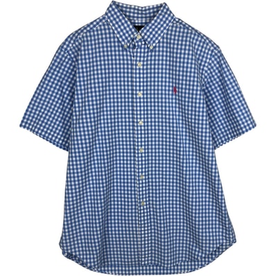 古着 ラルフローレン Ralph Lauren CLASSIC FIT ギンガムチェック 半袖 ボタンダウン チェックシャツ メンズL相当/eaa633144