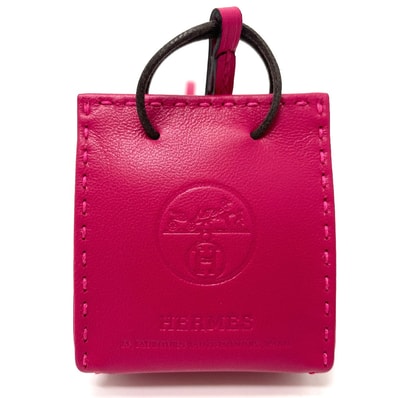 エルメス HERMES サックオランジュ ショッパー バッグアクセサリー バッグチャーム チャーム アニョーミロ ローズメキシコ 未使用