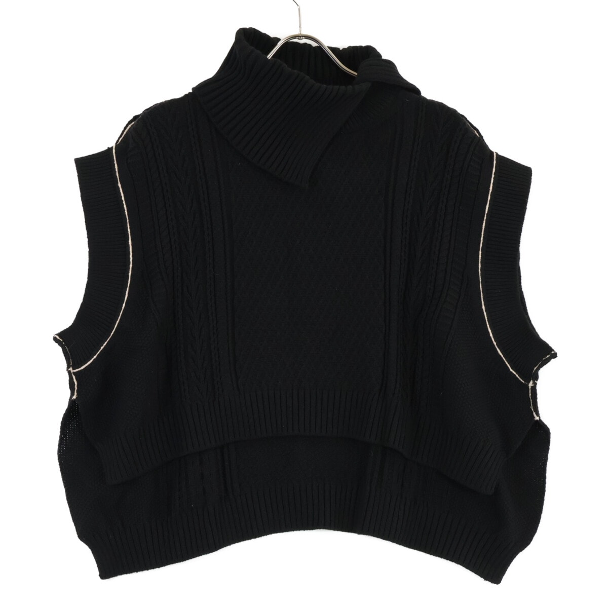 ワイズ 【美品】YB-K81-680 オーバーサイズ アシメントリー タートルネック ニット 2