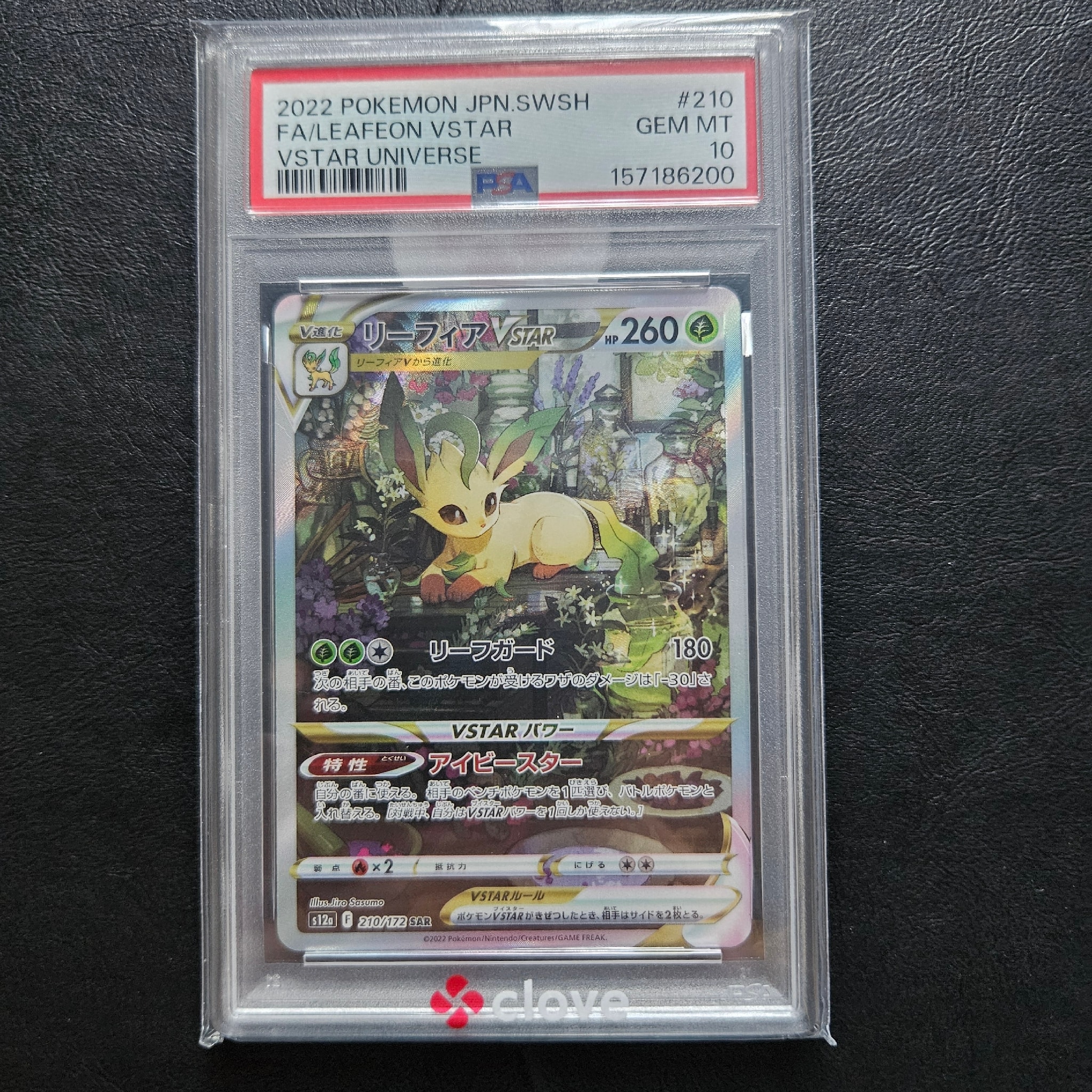 PSA10】リーフィアVSTAR SAR[s12a 210/172](ハイクラスパック「VSTAR