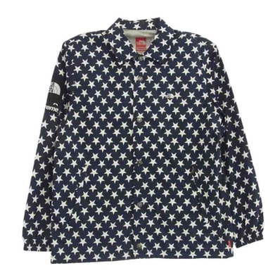 Supreme シュプリーム ジャケット 15SS THE NORTH FACE ノースフェイス Packable Coaches Jaket スター パッカブル コーチジャケット ネイビー系 S【中古】