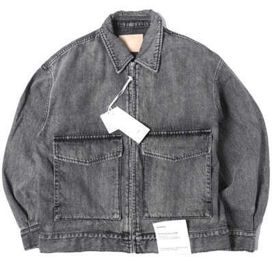 新品 Graphpaper グラフペーパー 25AW 日本製 SELVAGE DENIM ZIP JACKET サルベージデニムジップジャケット GM253-20056LB 1 BLACK LIGHT FADE Gジャン アウター g27087
