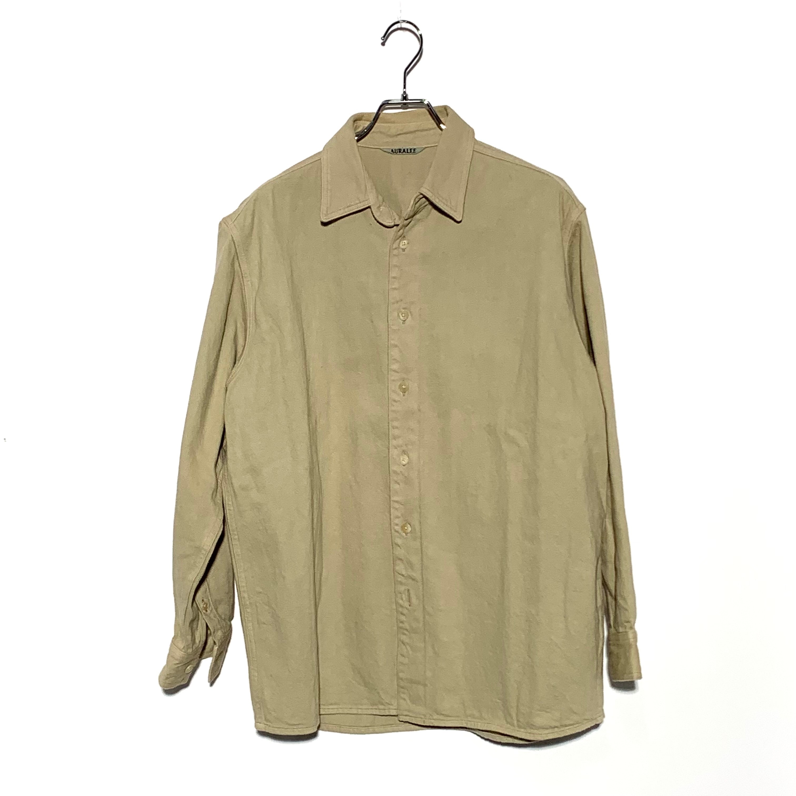 AURALEE cotton shirt jacket beige 