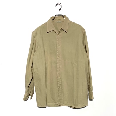 AURALEE cotton shirt jacket beige