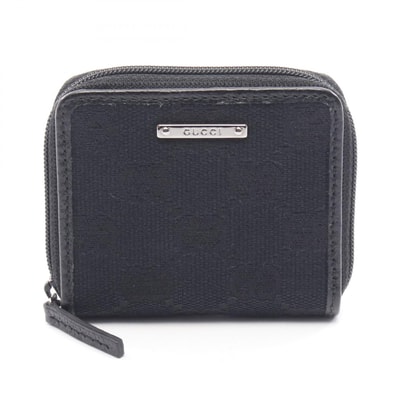 グッチ GUCCI GGキャンバス コインケース 財布 キャンバス レザー レディース ブラック系 115255・0416 【中古】