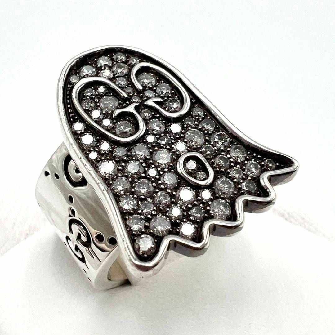 【11号】グッチ レディース 指輪 リング ゴースト パヴェ ダイヤモンド