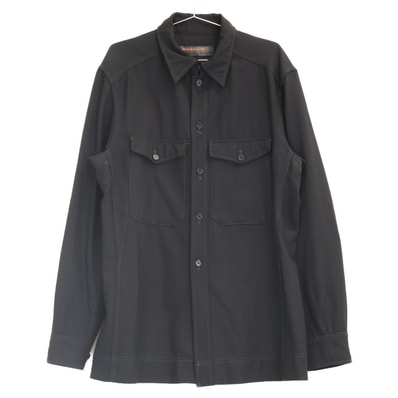 プラダスポーツ 国内正規 ブラック ヴァージンウール100 ワークシャツジャケット L