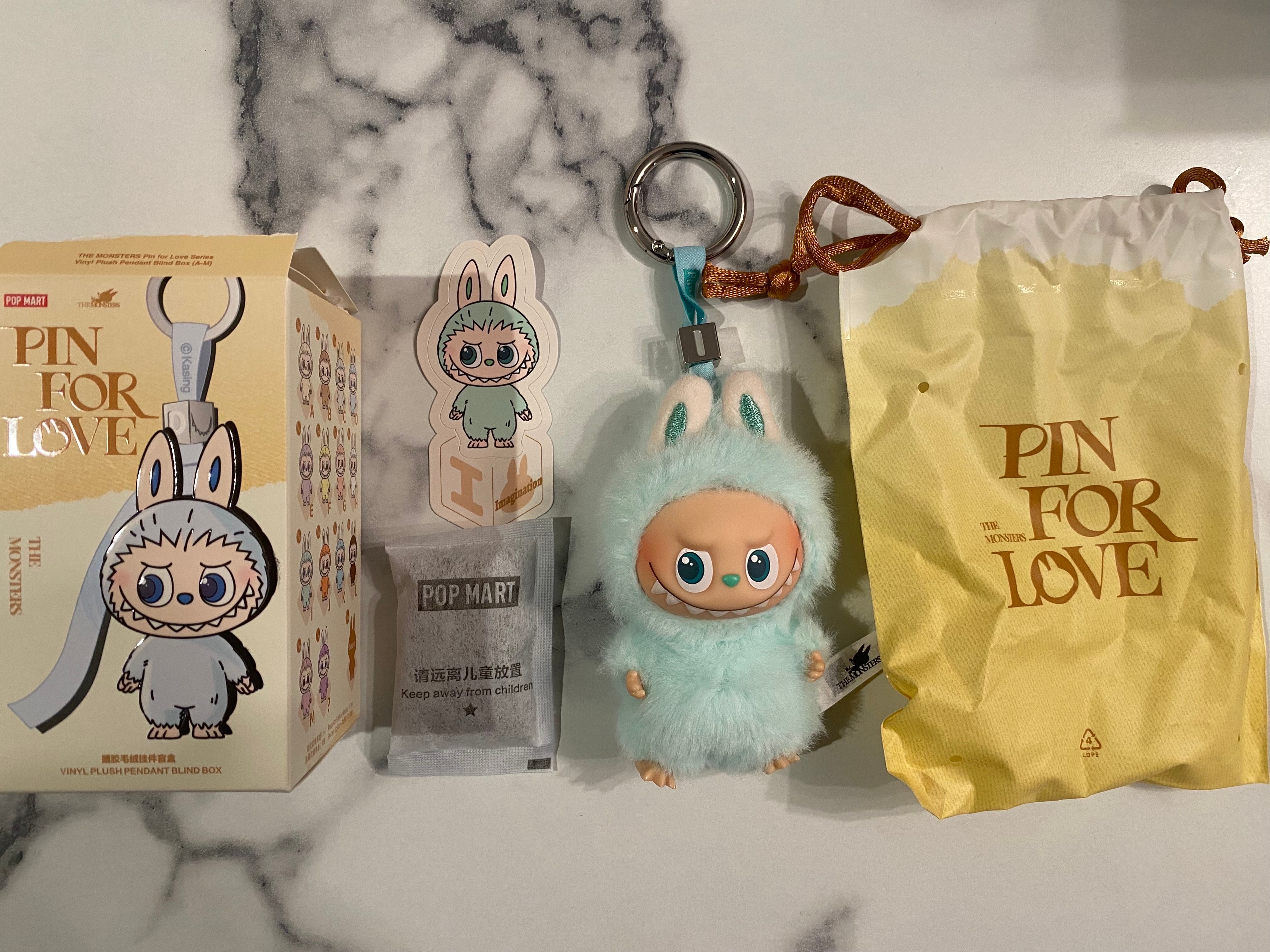 POP MART THE MONSTERS (LABUBU) Pin for Love Series-Vinyl Plush Pendant (A-M) I