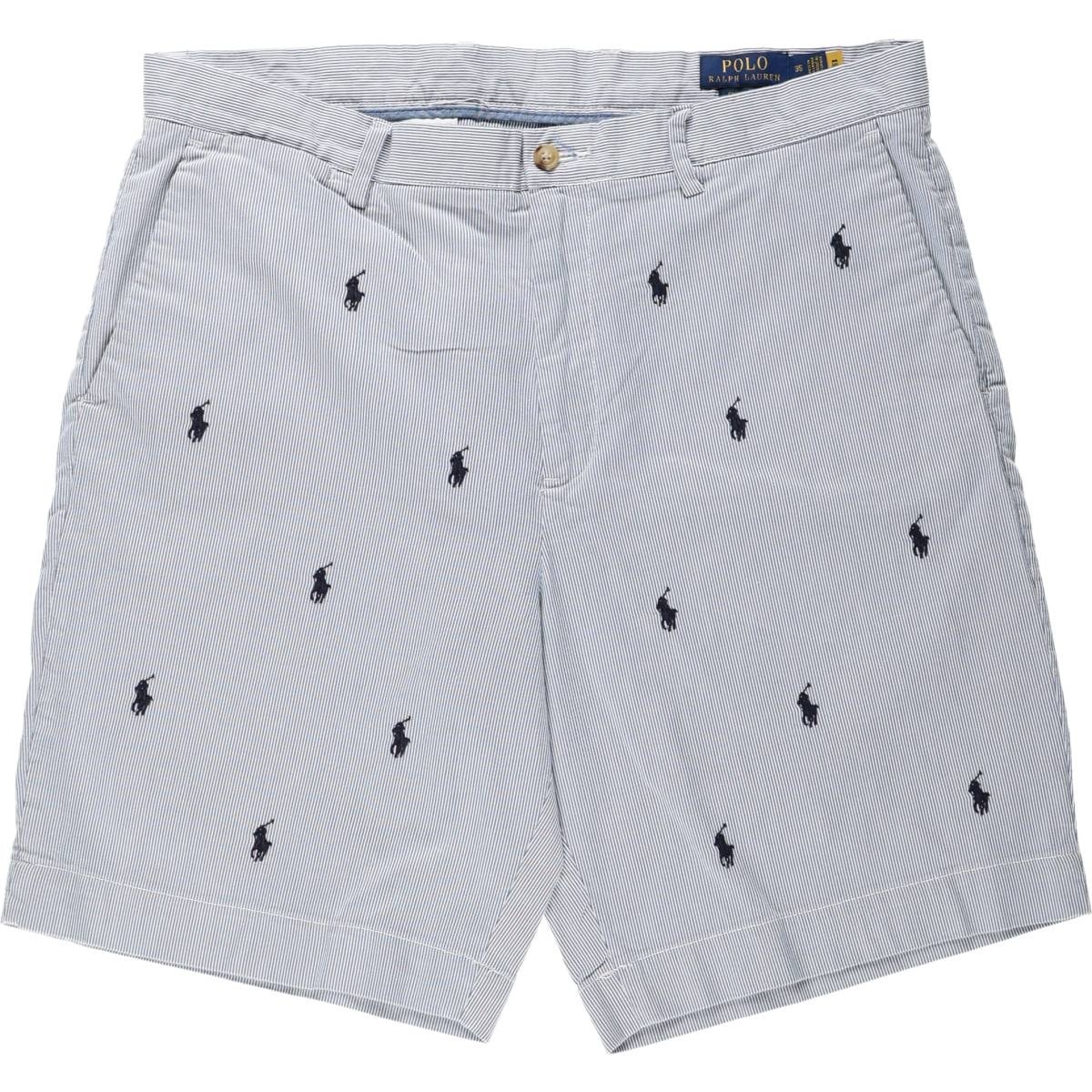 古着 ラルフローレン Ralph Lauren POLO RALPH LAUREN CLASSIC FIT ストライプ柄 コットンショーツ ショートパンツ メンズw37相当/eaa669731