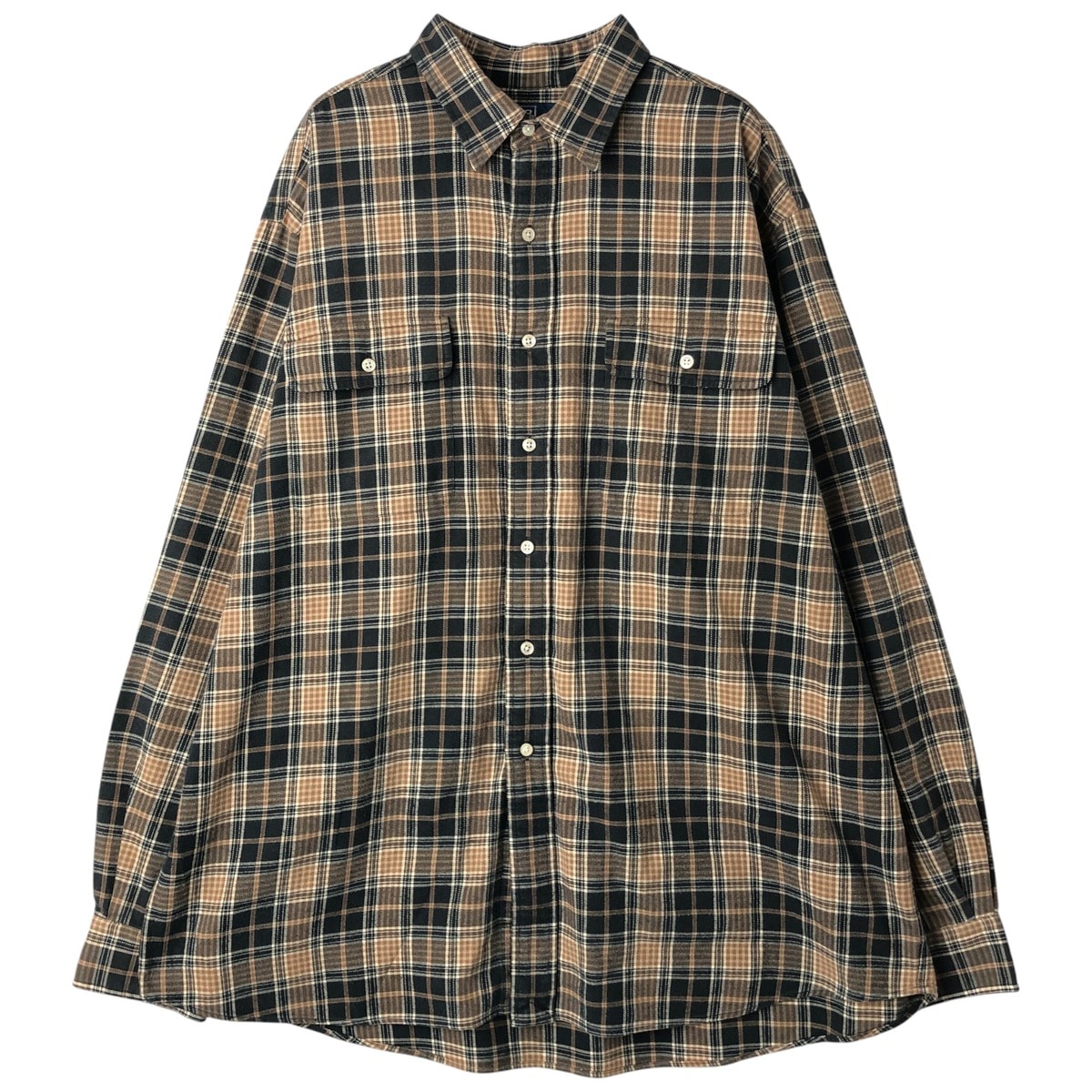 古着 ラルフローレン Ralph Lauren WHITFIELD 長袖 ライトネルチェックシャツ メンズXL相当/eaa608122