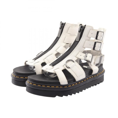 ドクターマーチン Dr.Martens OLSON サンダル 靴 レザー レディース ホワイト系 / ブラック系 【中古】