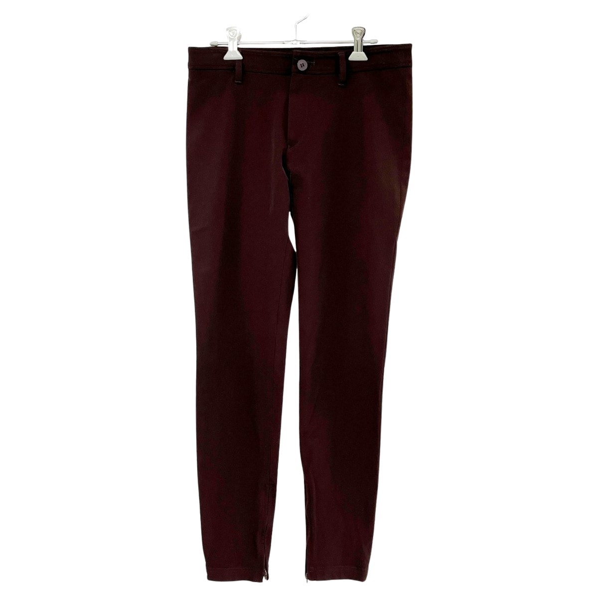 ISSEY MIYAKE イッセイミヤケ ストレッチパンツ size2 無地 レディース IM33FF018 ブラウン