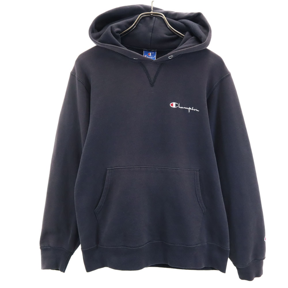 Champion チャンピオン 90s USA製 オールド 青タグ 長袖 スウェットパーカー M チャコールグレー 裏起毛
