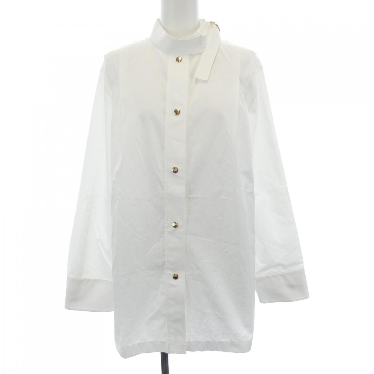 ルイヴィトン LOUIS VUITTON プリーツショルダーコットンポプリンシャツ FOTP97RK2 シャツ