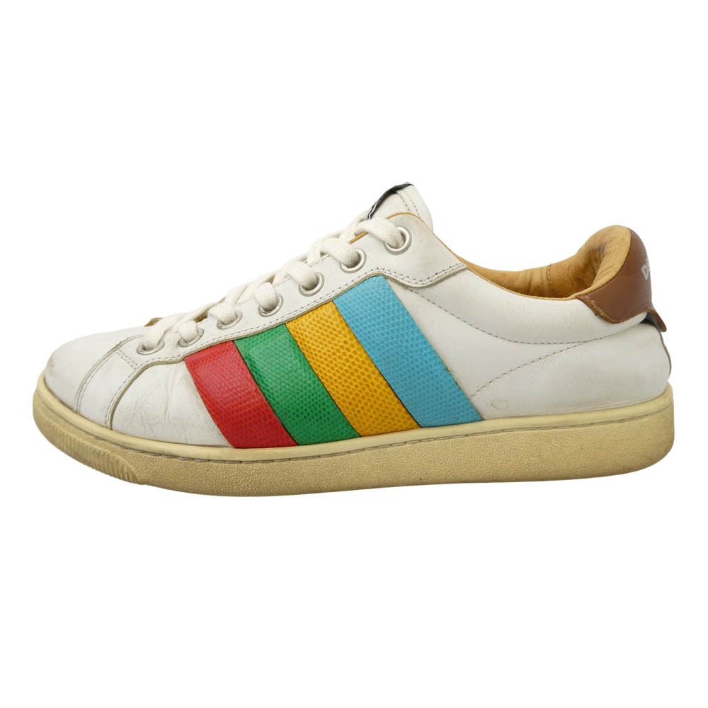 DSQUARED2 ディースクエアード サンタモニカ サイドライン ローカット スニーカー ホワイト系 マルチカラー系 40【中古】