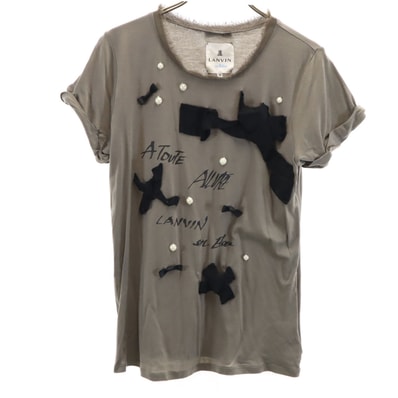 LANVIN en Bleu ランバンオンブルー 半袖 Tシャツ 38 チャコールグレー系
