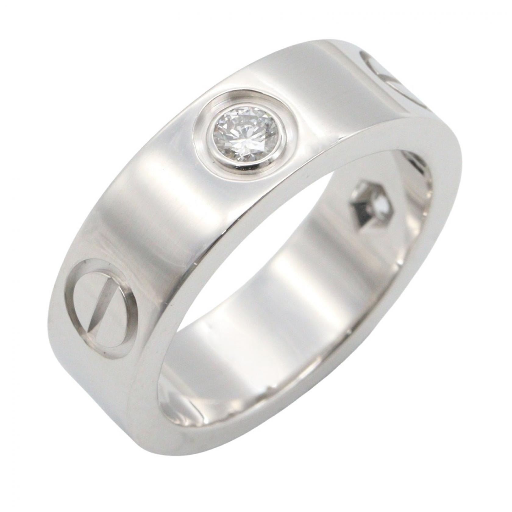 カルティエ CARTIER ラブリング 3PD リング・指輪 ジュエリー K18WG(ホワイトゴールド) ダイヤモンド レディース シルバー系 / クリア系 【中古】