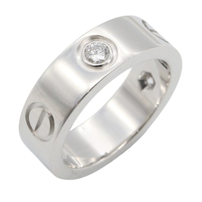 カルティエ CARTIER ラブリング 3PD リング・指輪 ジュエリー K18WG(ホワイトゴールド) ダイヤモンド レディース シルバー系 / クリア系 【中古】