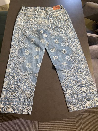 Supreme Bandana Jacquard Baggy Jean "Blue"