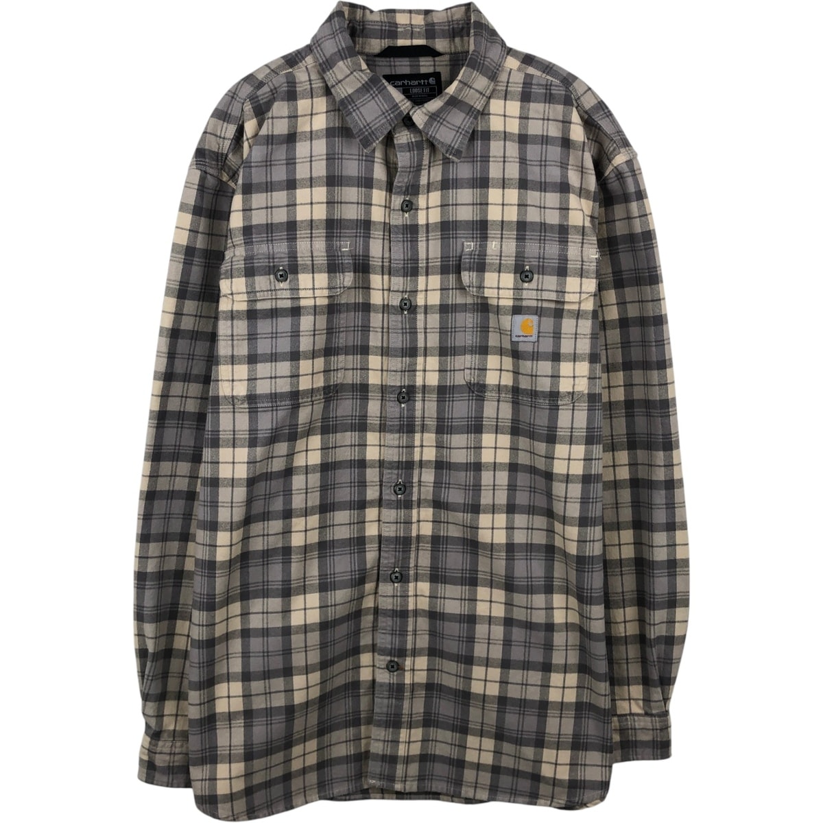 古着 カーハート Carhartt Loose Fit 長袖 フランネルチェックシャツ メンズL相当/eaa646870