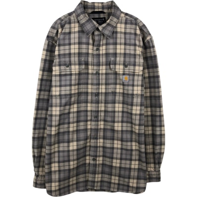 古着 カーハート Carhartt Loose Fit 長袖 フランネルチェックシャツ メンズL相当/eaa646870