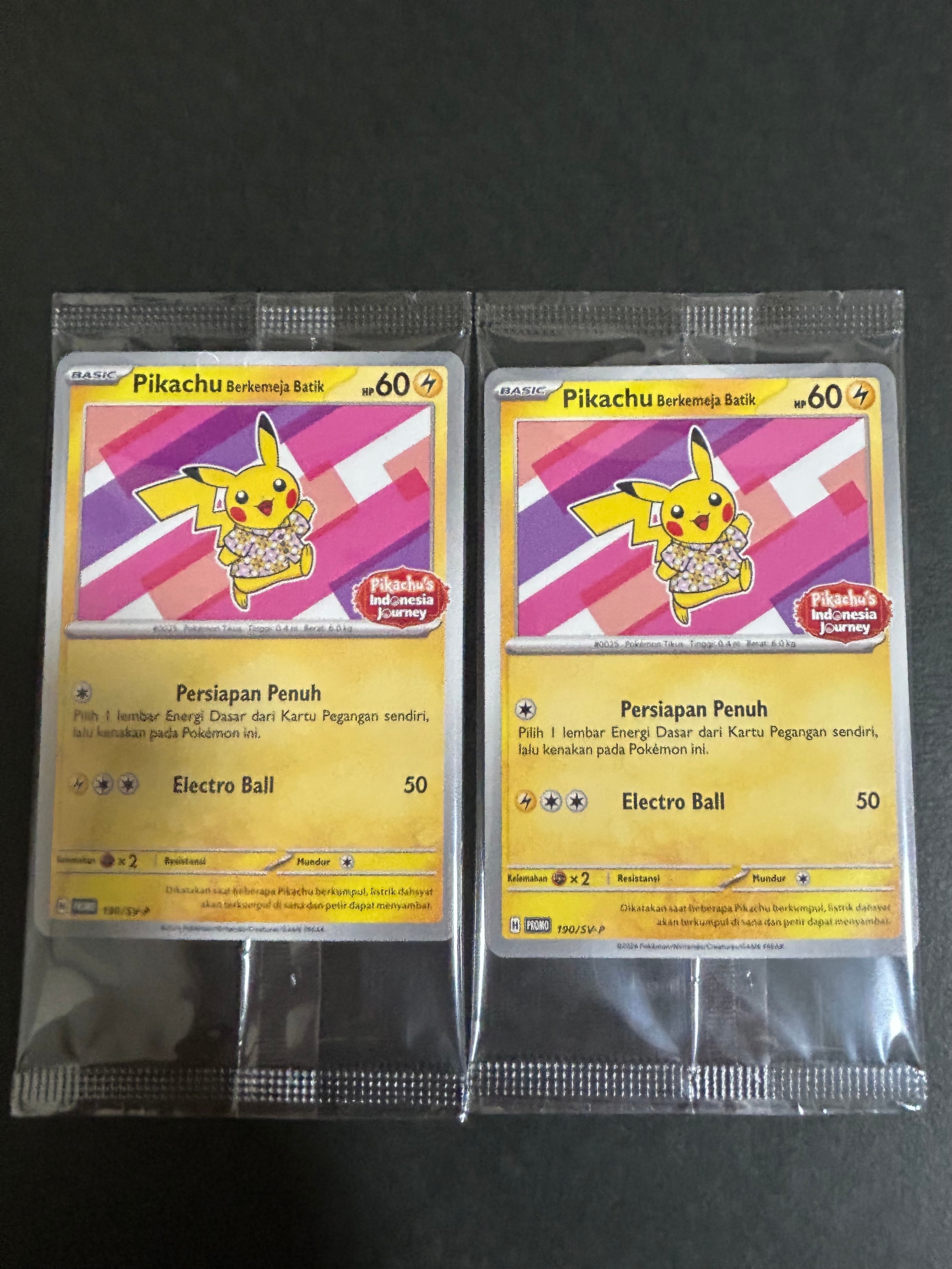 状態A】バティックシャツを着たピカチュウ (フラワーピカチュウ柄) P