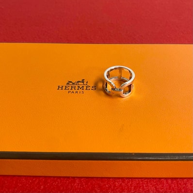 HERMES エルメス エヴァ―シェーヌダンクル シルバー925 リング・指輪 8号 シルバー
402-3