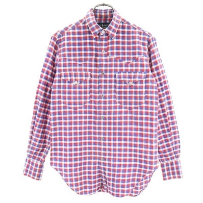 POLO RALPH LAUREN ポロラルフローレン チェック柄 長袖 ウエスタンシャツ 9 赤×青