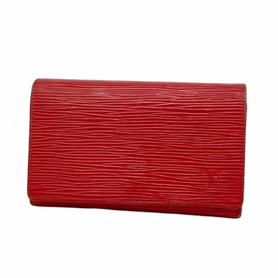 ★SALE【6ea0111-k】ルイヴィトン 財布 エピ ポルトモネビエトレゾール M63507 カスティリアンレッド【中古】レディース