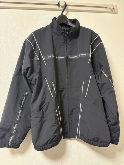 Supreme Cross Paneled Track Jacket "Black"