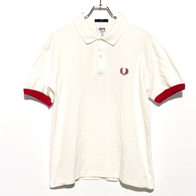 FRED PERRY×STUSSY Polo Shirt White