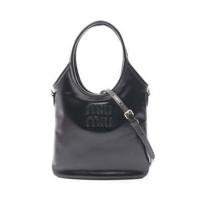 ミュウ ミュウ Miu Miu アイビー ハンドバッグ バッグ レザー レディース ブラック系 5BA2812IEOF0002 【新品】