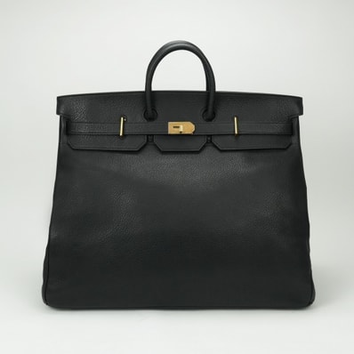 エルメス HERMES オータクロア55 オータクロア 55 バッグ トートバッグ フィヨルド ノワール Noir ブラック Black 黒 ゴールド金具 ハンドバッグ