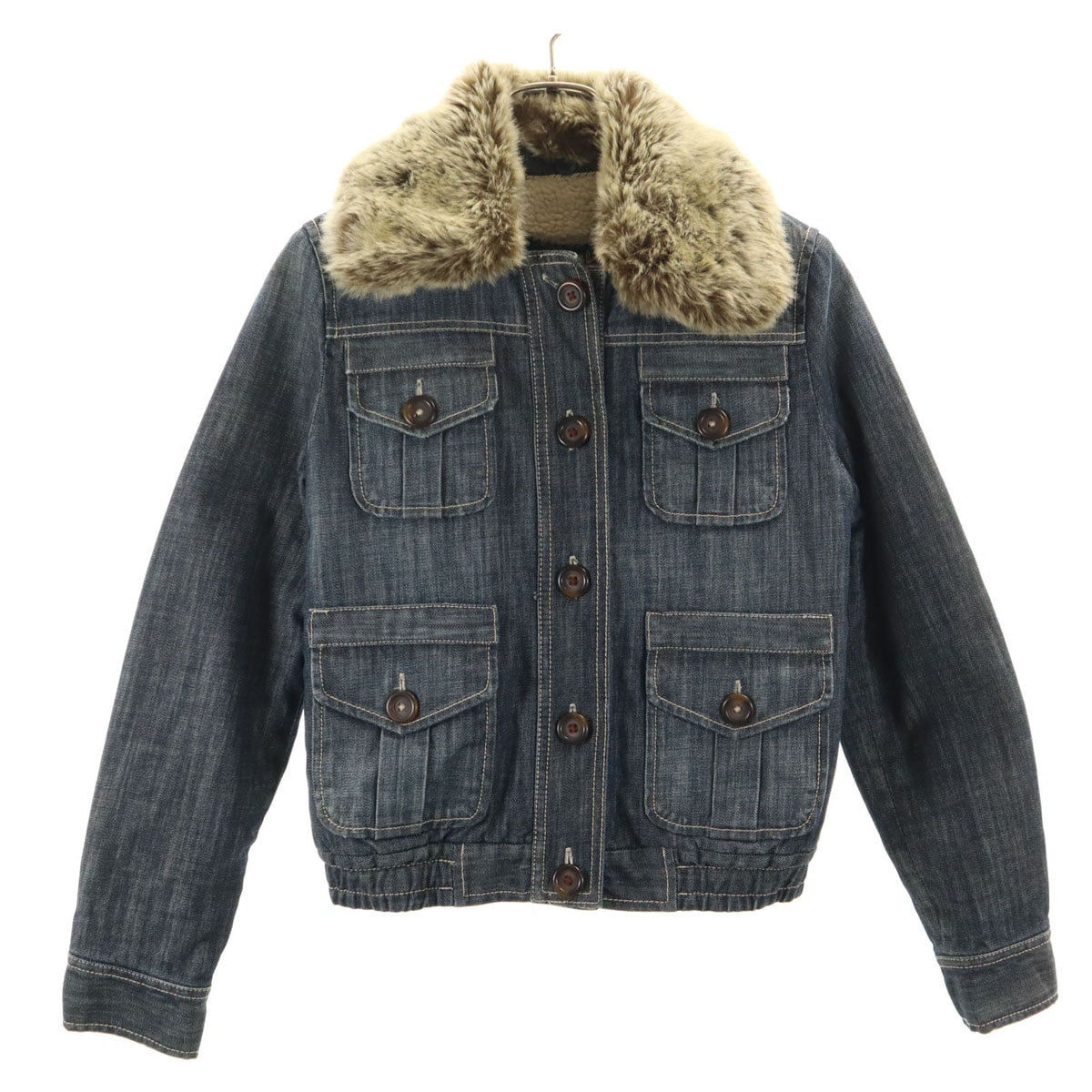 GAP ギャップ デニムジャケット XS インディゴ トラッカー 裏ボア