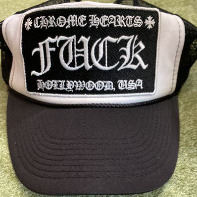 Chrome Hearts Tracker Cap Fuck "Black/White"