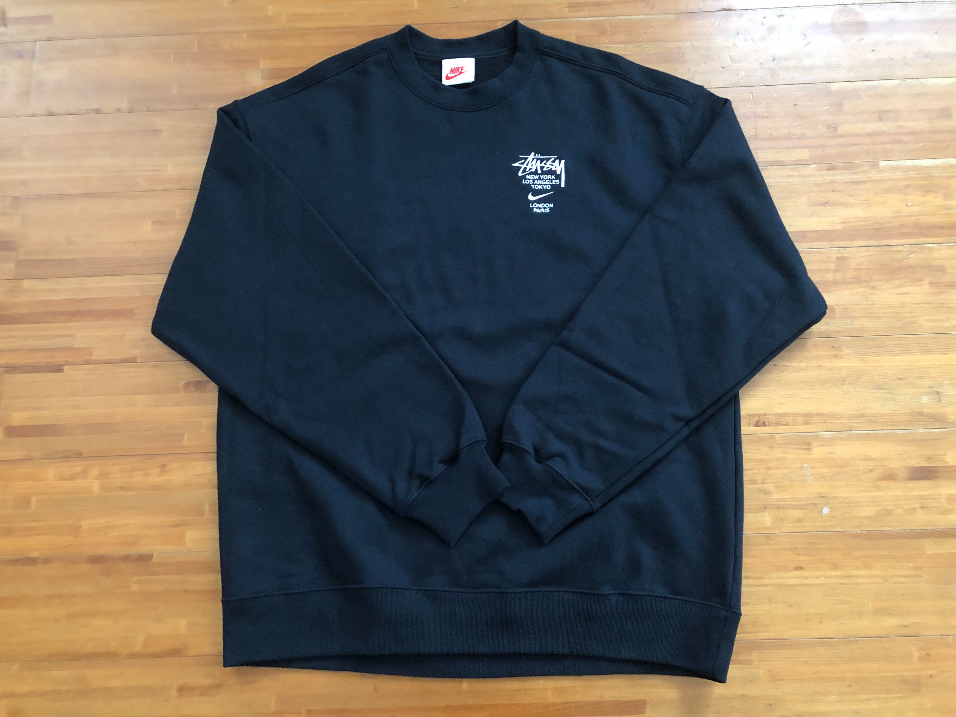Nike x Stussy International Crewneck Sweatshirt (US Size) "Black" DC4198-010