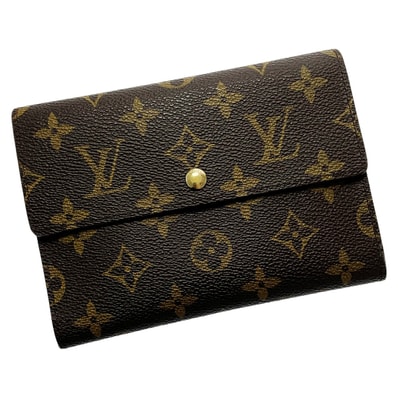 LOUIS VUITTON ルイヴィトン ポルト トレゾール エテュイ パピエ SP0937 ブラウン モノグラム 2つ折り財布 レディース